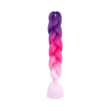 Imagem de Cabelo Sintético De Trança Longa E Lisa De 24 Polegadas Com Cores Mist