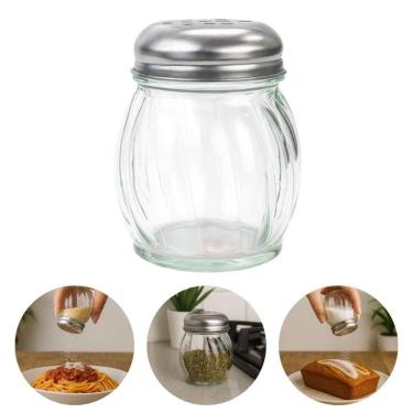 Imagem de Porta Queijo Ralado Dispenser Óregano Tempero Porta-Condimentos Conservação em Vidro Design Funcional Uso Diário