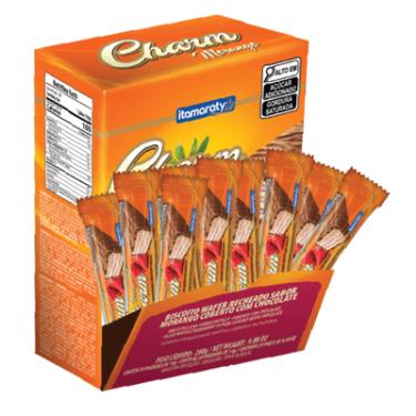 Imagem de Wafer Recheado Morango Charm Itamaraty 14g Chocolate ao Leite