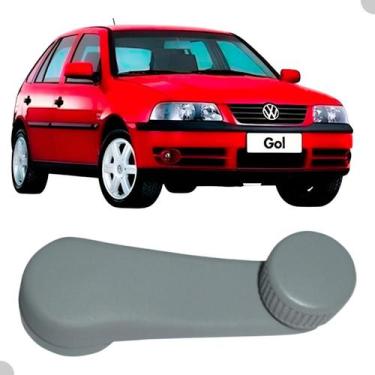 Imagem de Kit Par Manivelas Reguladora Vidro Porta Carro Volkswagen Gol Kombi Fo