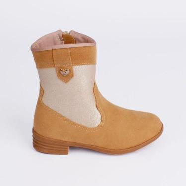 Imagem de Bota Infantil Menina Montaria Kidy Baby Cano Médio Caramelo Delicada B