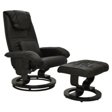 Imagem de Poltrona do Papai Massageadora Elétrica com Puff Louis R02 Sintético P