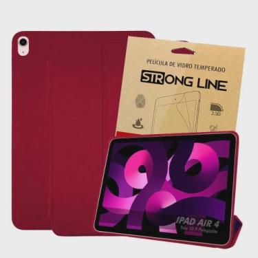 Imagem de Kit Capa Case Compativel Ipad Air 4 Smart Top + Pelicula - worldwideec