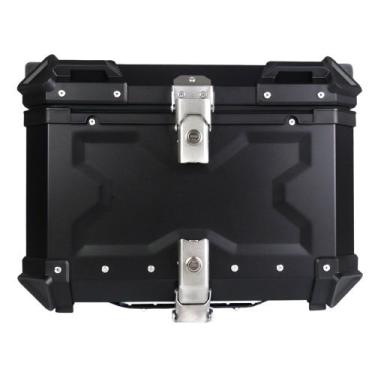 Imagem de Bau de Moto Traseiro 55 Litros Universal Aluminio Anti-roubo Preto - T