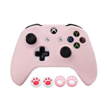 Imagem de Capa controle xbx one s x rosa pastel silicone proteção - GENCHIN