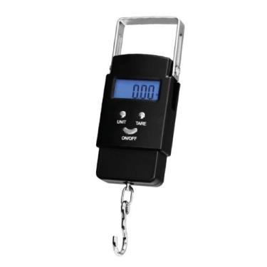 Imagem de Balança Digital Multiuso BA-002 Pesa Peixe Mala Bagagem 50Kg - Albatro