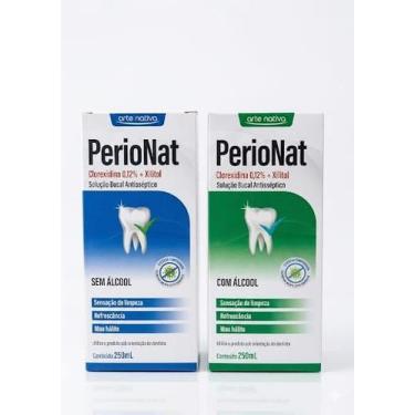 Imagem de Antisséptico Bucal PerioNat 250ml - Clorexidina 0,12% + Xilitol Cor:az