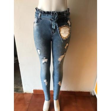 Imagem de Calças jeans feminina - Territorial , Jeans claro, 40