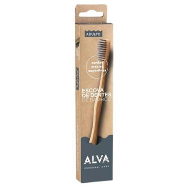 Imagem de Escova Dental Bambu Cerdas Super Finas Adulto Alva 1 Unidade - Dentale