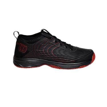 Imagem de Tênis Wilson Pro Open 3.0 Clay Preto e Vermelho, 44