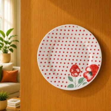 Imagem de Pires Enfeite Decorativo Parede Cozinha Quarto Sala Suporte Holambra -