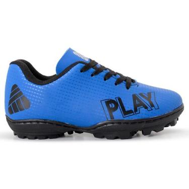 Imagem de Chuteira Society Play Infantil Profissional, 32, Preto prata