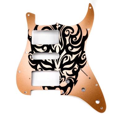Imagem de Escudo para Guitarra Am Strat HSH 120-MT Máscara Tribal Acrílico 2,3mm 11 Furos Spirit