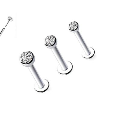 Imagem de Kit Trio Piercing Ponto de Luz Sem Rosca Titânio G23 Ouro PVD CorDoura