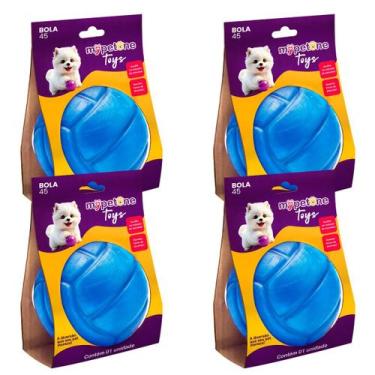 Imagem de 4 Brinquedo Bola Lisa TR 45 Mypetone - Azul