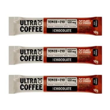 Imagem de Kit 3 suplementos em pó ultra coffee chocolate 10g plant power