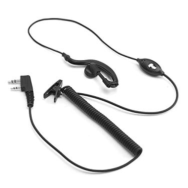 Imagem de Fone de ouvido de rádio bidirecional, tubo transparente sem distorção confortável walkie talkie fone de ouvido para Baofeng para KENWOOD(Preto)