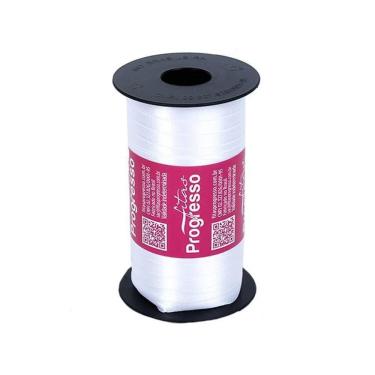 Imagem de Fita De Cetim Progresso 7Mm Com 100 Metros Branca