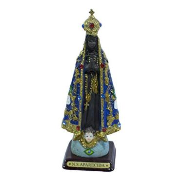 Imagem de Nossa Senhora Aparecida 14cm Enfeite Resina Imagem Religiosa