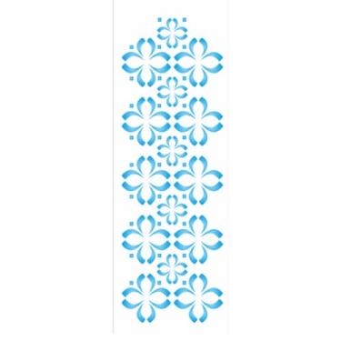 Imagem de Stencil de Acetato para Pintura OPA Simples 10 x 30 cm - 965 Flores Quatro Pontas