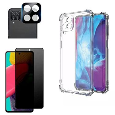 Imagem de Kit Capa Anti Impacto + Pelicula Anti Spy + Pelicula Câmera Compatível Samsung M33 (Galaxy M33)