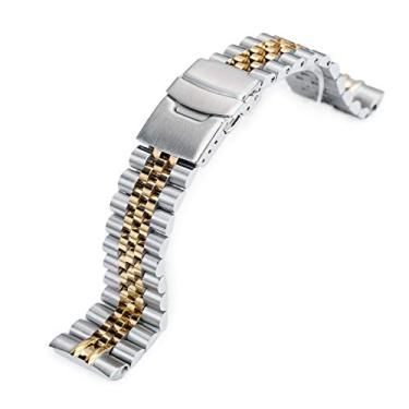 Imagem de Pulseira de relógio super J Louis 316L SS de 22 mm para Seiko New Turtles SRP775, ouro IP de 2 tons