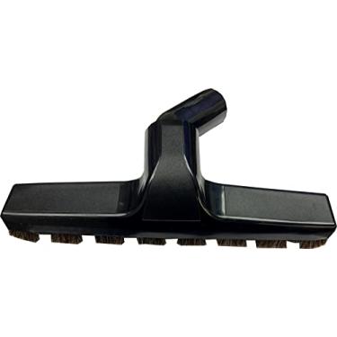 Imagem de Escova de piso de plástico preta de 25 cm de largura com cerdas de cavalo Adapta-se a varinhas de aspirador de pó de 3,5 cm