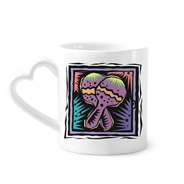 Imagem de Raquete Roxa Mexicon Culture Element Caneca Gravura Café Cerâmica Copo de Coração de Vidro