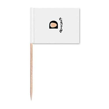 Imagem de Bandeira de palito de dente da democracia do presidente dos EUA para decoração de festa