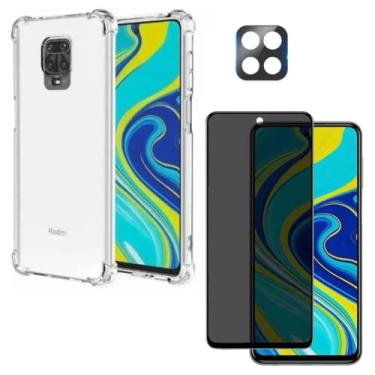 Imagem de Capa Capinha Anti Impacto + Película Privacidade Anti Espionagem + Película de Câmera Para Redmi Note 9s - (Hard Glass Store)