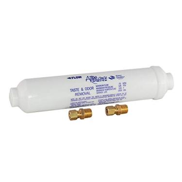 Imagem de EZ-FLO Filtro de água de linha de 25 cm, adaptadores de compressão MIP de latão de 0,6 cm x 2,5 cm, capacidade de 1500 galões, 60461N