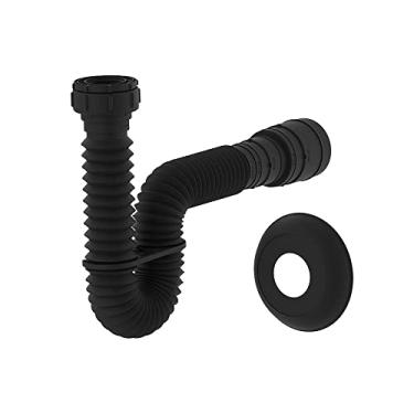 Imagem de Sifão Sanfonado Extensível Censi 74cm Preto Fosco