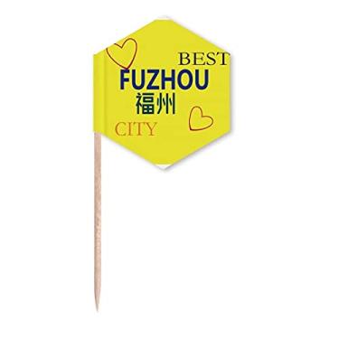 Imagem de Placa de ícone Fuzhou Art Déco, presente, bandeiras de palito, palitos de cupcake, festa celebração