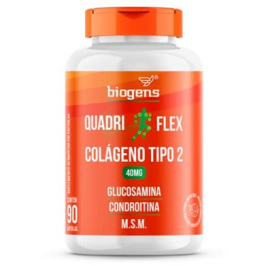 Imagem de Quadri Flex, Colágeno tipo 2, glucosamina, condroitina, M.S.M. 90 cápsulas, Biogens