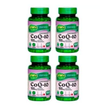 Imagem de Kit com 4 Frascos de Coenzima Q-10 100mg Unilife 60 capsulas