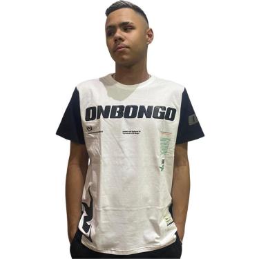 Imagem de Camiseta Onbongo Kumo D752A Branco Preto-Masculino