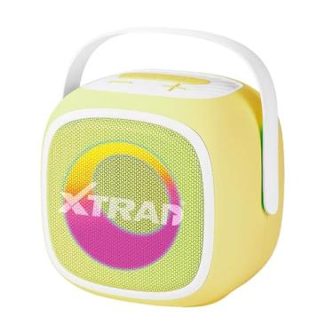 Imagem de Caixa De Som Bluetooth Microfone Karaokê 100w Portátil Usb Sd Auxiliar Xtrad XDG-8604 (Amarelo)