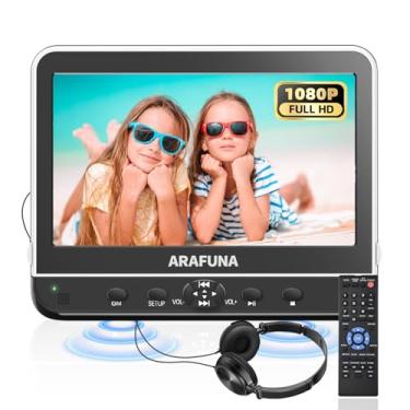 Imagem de Arafuna 10.5" Car DVD Player, DVD Player for Car Support 1080P HD with HDMI Input, Portable DVD Player for Car with Mounting Bracket and Headphone, Support USB/SD Card/Sync TV, Last Memory