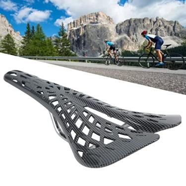 Imagem de Selim oco de bicicleta, selim oco de fibra de carbono curvas deslizantes ultraleve selim de bicicleta de estrada de carbono sela de bicicleta selim oco para ciclismo