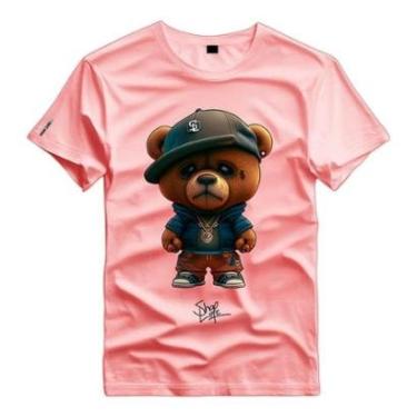 Imagem de Camiseta Personalizada Urso Gangsta Moletom Boné Tattoo-Unissex