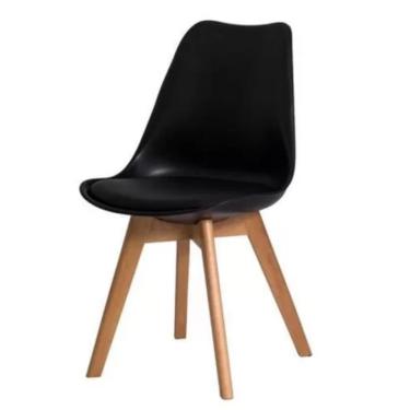 Imagem de Cadeira Eames Wood Leda Design - Preta