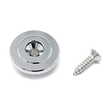 Imagem de Vintage Forge Árvore guia de retentor de corda redonda cromada para guitarras baixo Fender Precision Jazz Style e outros com parafuso BSR40-CHR