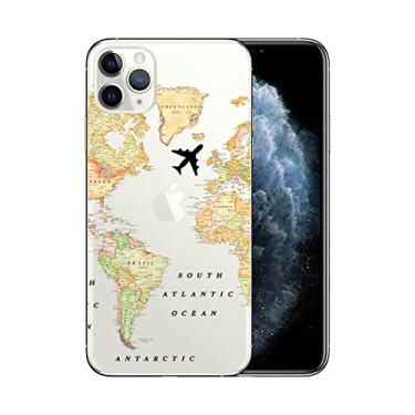 Imagem de World Map Planes Travel Soft Silicone Phone Case para Apple iPhone XR X XS 11 Pro Max 6 6S 7 8 Plus 5 5S SE 2020 Cover, C735, para iphone 7Plus