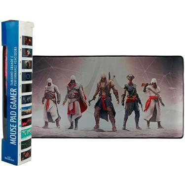 Imagem de MousePad Gamer Grande 70 x 35cm Antiaderente Assassins Creed - Exbom