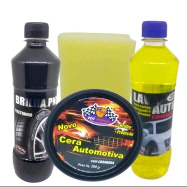 Imagem de Kit 4 em 1 Limpeza Automotiva Carros Motos Mil Milhas - Atef