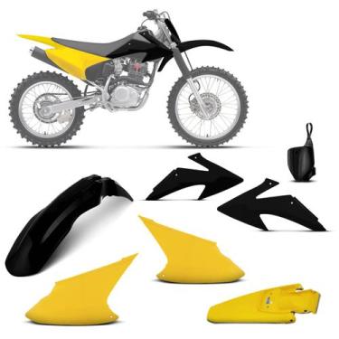 Imagem de Kit plástico personalizado crf 230f 2008 à 2014 - 5 itens (paralama di