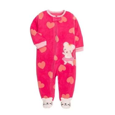 Imagem de Macacão Bebê Footed Quentinho - Micro Polar de Raposa - Tamanho RN-12M