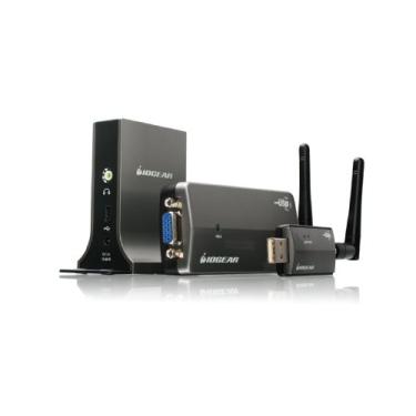 Imagem de IOGear Kit de áudio e vídeo USB sem fio com adaptadores de áudio, VGA e USB sem fio GUWAVKIT (cinza)