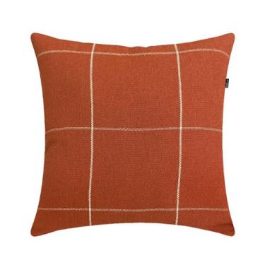 Imagem de Almofada Boho Grid Algodão 40x40cm Terra Cota - FASTLAR