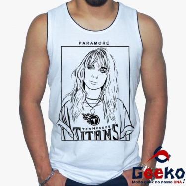 Imagem de Regata Paramore 100% Algodão Rock Geeko, Branco, G